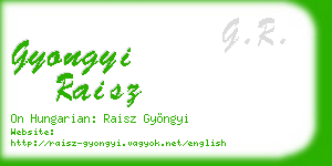 gyongyi raisz business card