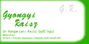 gyongyi raisz business card
